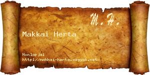 Makkai Herta névjegykártya